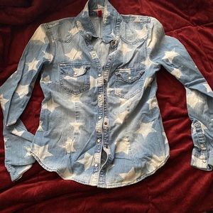 jean button down
